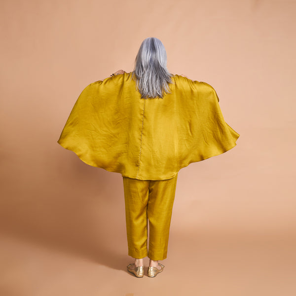 LELA Butterfly Shirt Co-Ord Set - Yellow Ochre