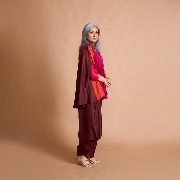 LELA Butterfly Shirt  + Goro Dhoti Set - PUSHKAR Combination