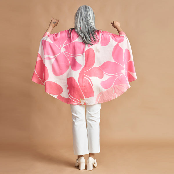 LELA Butterfly Shirt - Pink Ivory Print (LAST PIECES)