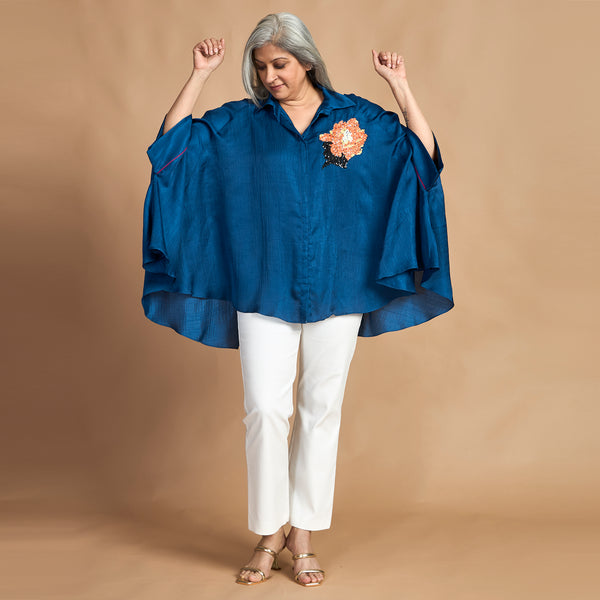 LELA Butterfly Shirt - Royal Blue