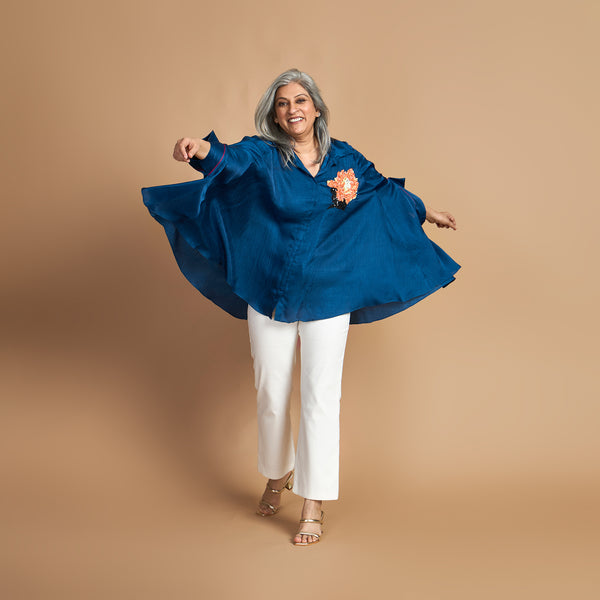 LELA Butterfly Shirt - Blue