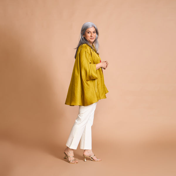 LELA Butterfly Shirt - Yellow Ochre