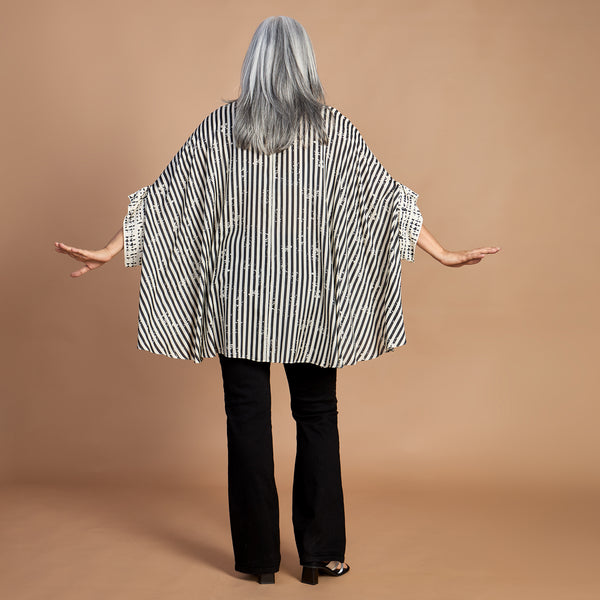 LELA Butterfly Shirt - Black Ivory Print