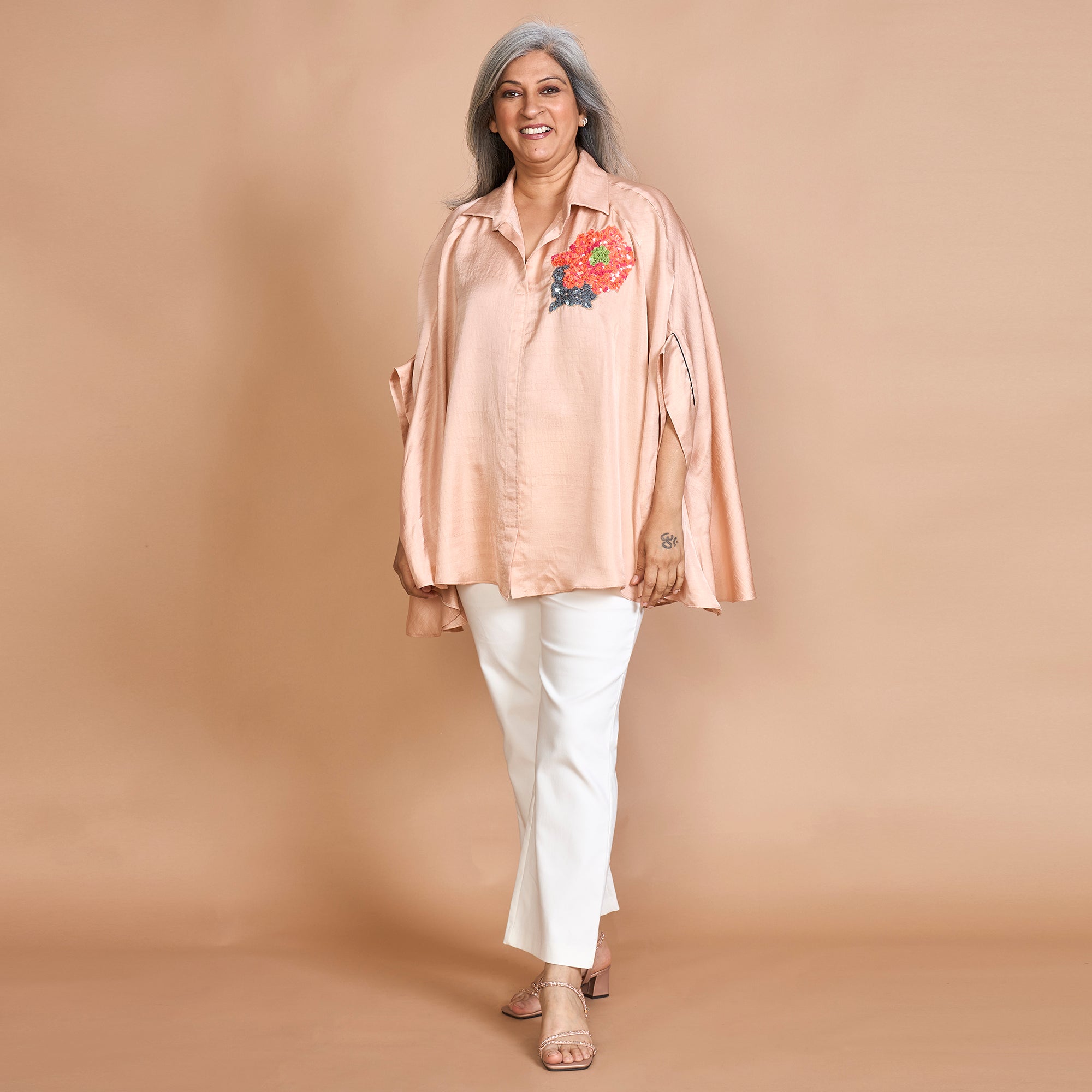 LELA Butterfly Shirt - Salmon Pink