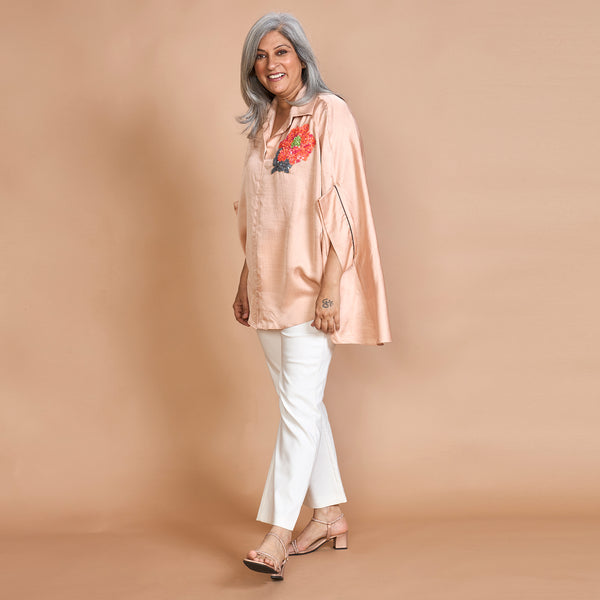 LELA Butterfly Shirt - Salmon Pink