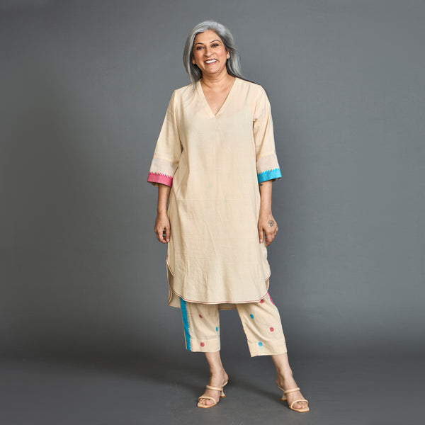 MANA Bib Tunic Set - Fawn Pink Blue