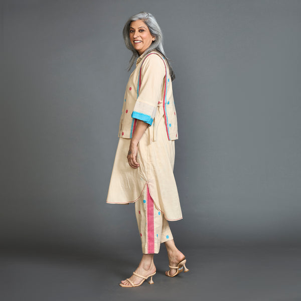 MANA Bib Tunic Set - Fawn Pink Blue