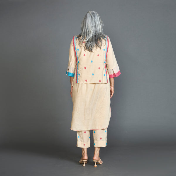 MANA Bib Tunic Set - Fawn Pink Blue