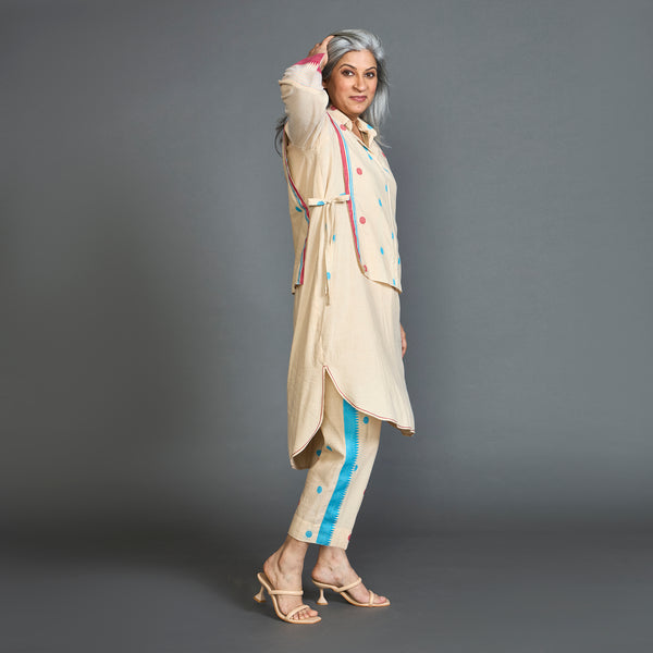 MANA Bib Tunic Set - Fawn Pink Blue