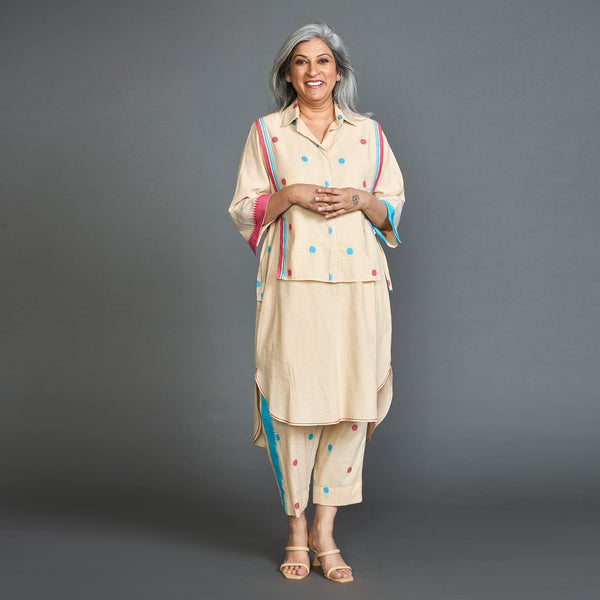 MANA Bib Tunic Set - Fawn Pink Blue