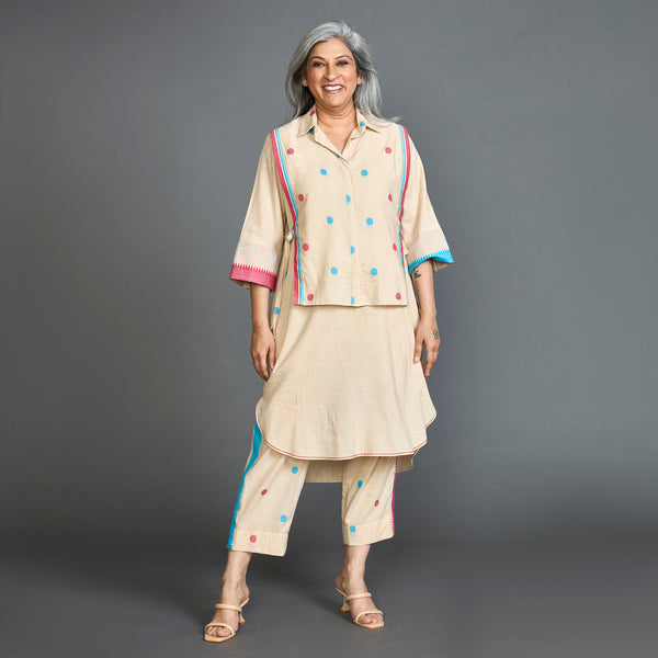 MANA Bib Tunic Set - Fawn Pink Blue