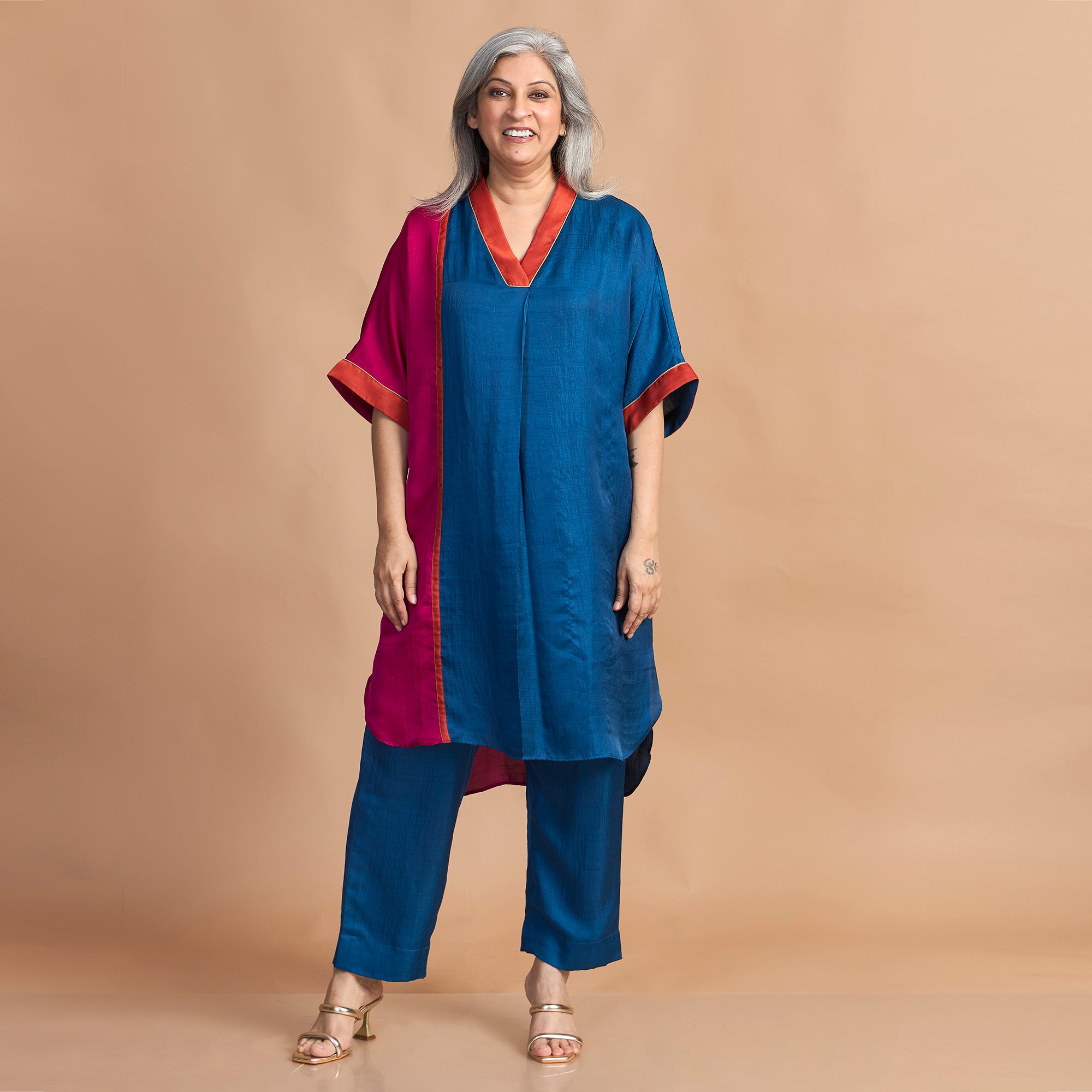 MEHAR Kaftan Set - Midnight combination