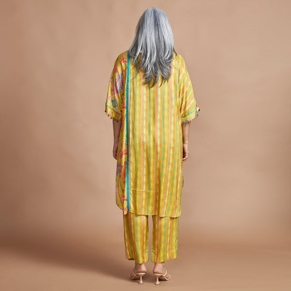 MEHAR  Kaftan Set - Yellow Paisley (LAST PIECES)