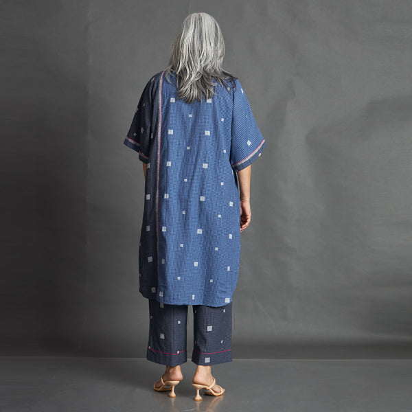 MIKKI Kaftan Set - Blue & Gray with embroidery (SALE)