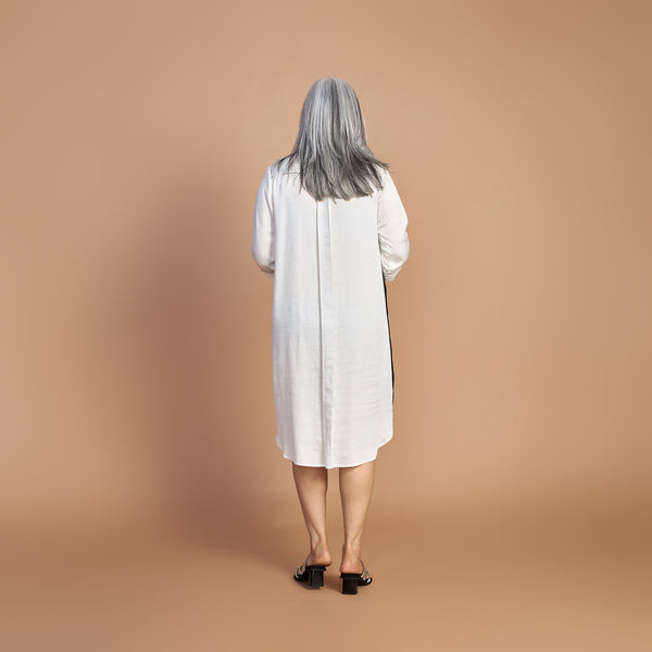 Netra Shirt Dress - White