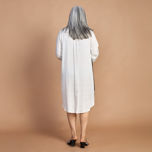Netra Shirt Dress - White