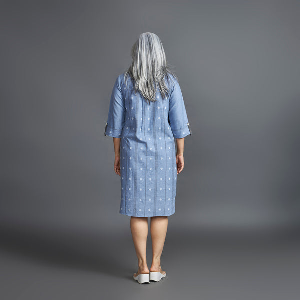 Netra Shirt Dress - Blue Chambray weave (PROMO)