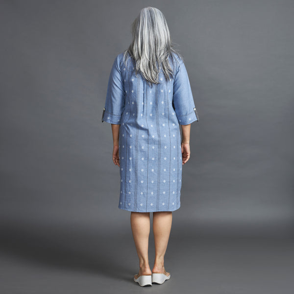 Netra Shirt Dress - Blue Chambray weave (PROMO)