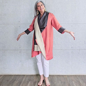 Nori Cape Jacket - CORAL SUNSET Combination (SOLD OUT)