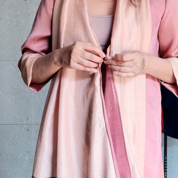 Nori Cape Jacket - Pastel Pink combination