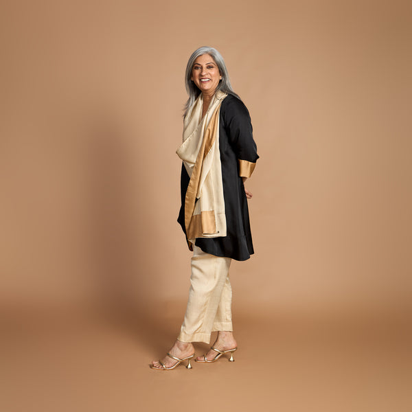 NORI Jacket 3 piece SET - Black & Ivory