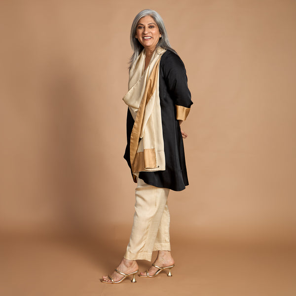 NORI Jacket 3 piece SET - Black & Ivory