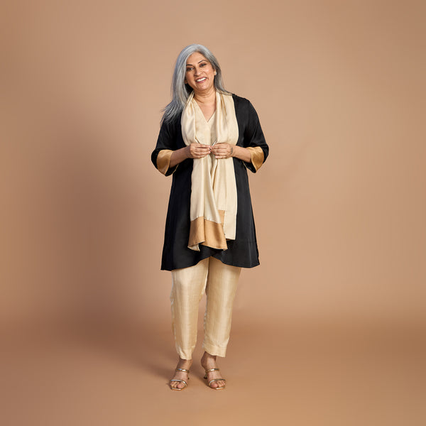 NORI Jacket 3 piece SET - Black & Ivory