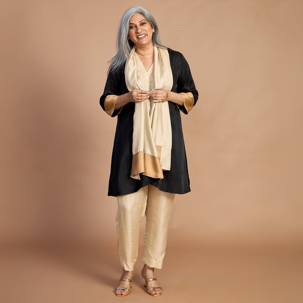 NORI Jacket 3 piece SET - Black & Ivory