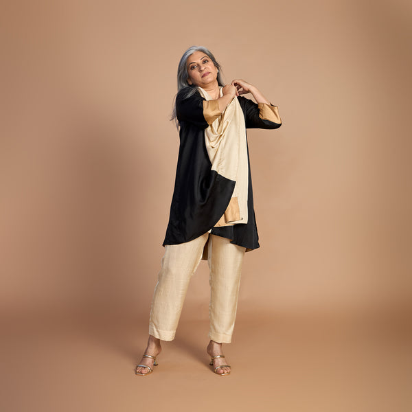 NORI Jacket 3 piece SET - Black & Ivory