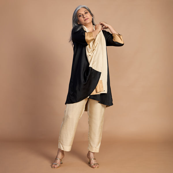 NORI Jacket 3 piece SET - Black & Ivory