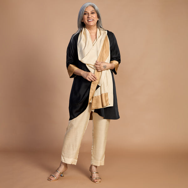 NORI Jacket 3 piece SET - Black & Ivory