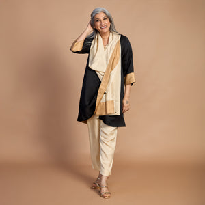 NORI Jacket 3 piece SET - Black & Ivory