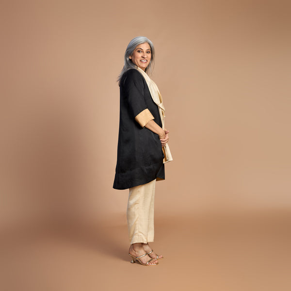 NORI Jacket 3 piece SET - Black & Ivory