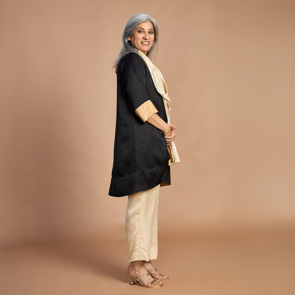 NORI Jacket 3 piece SET - Black & Ivory