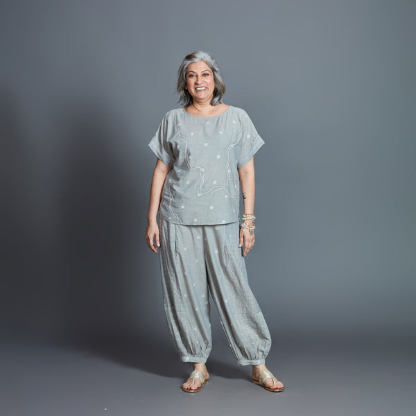 Koji Balloon Pants Set - Grey