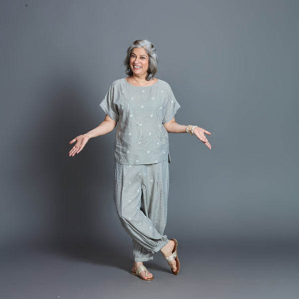 Koji Balloon Pants Set - Grey