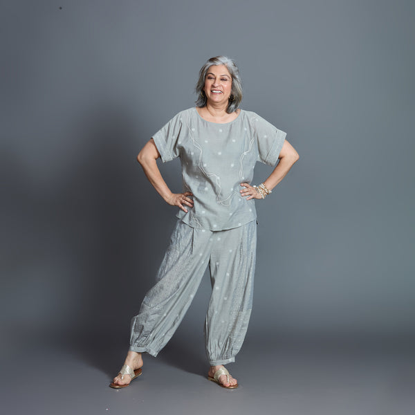 Koji Balloon Pants Set - Grey
