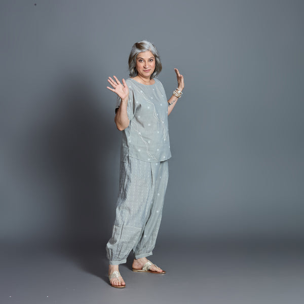 Koji Balloon Pants Set - Grey