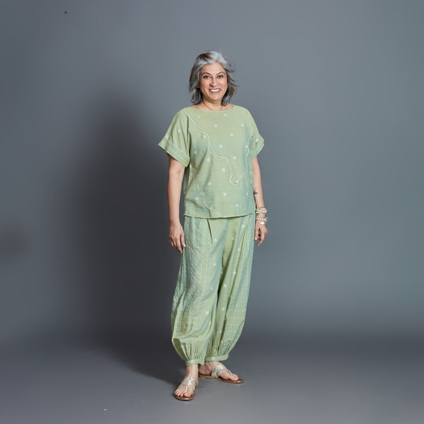 Koji Balloon Pants Set - Light Green