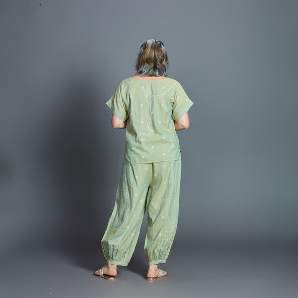 Koji Balloon Pants Set - Light Green