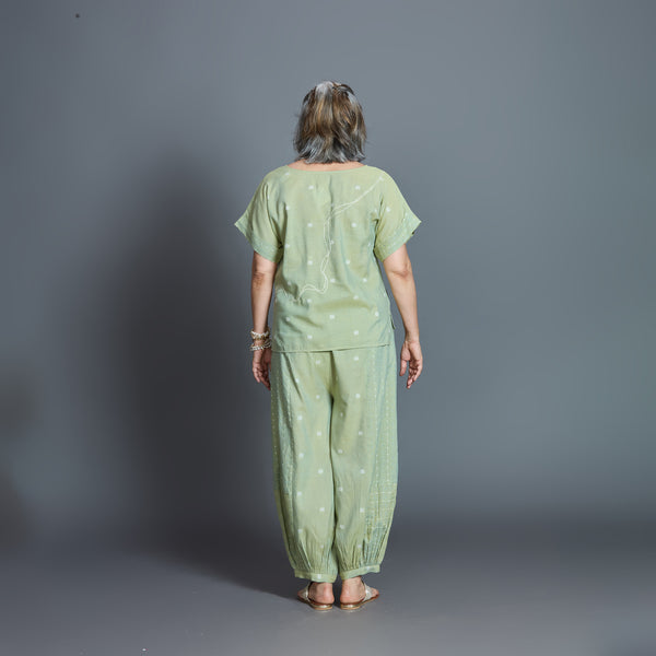 Koji Balloon Pants Set - Light Green