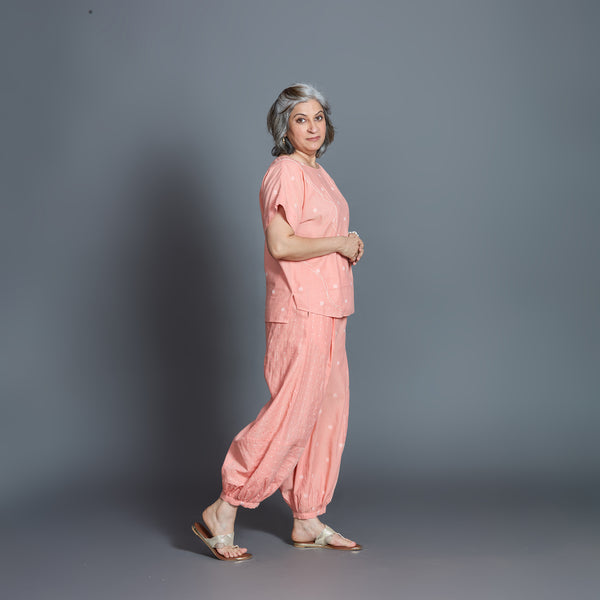 Koji Balloon Pants Set - Peach