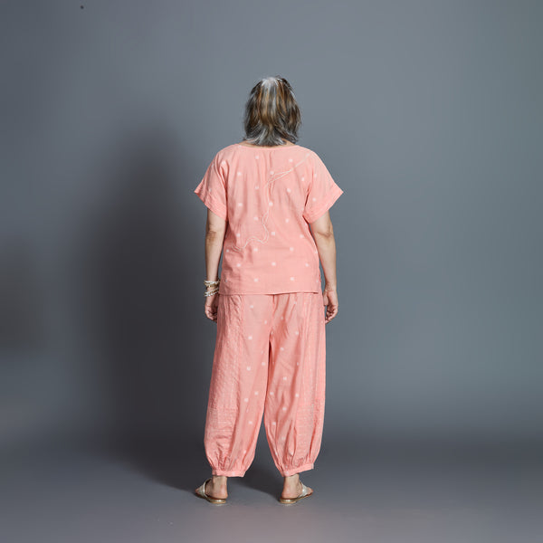 Koji Balloon Pants Set - Peach