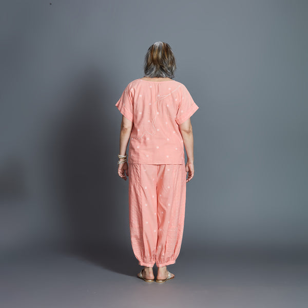 Koji Balloon Pants Set - Peach