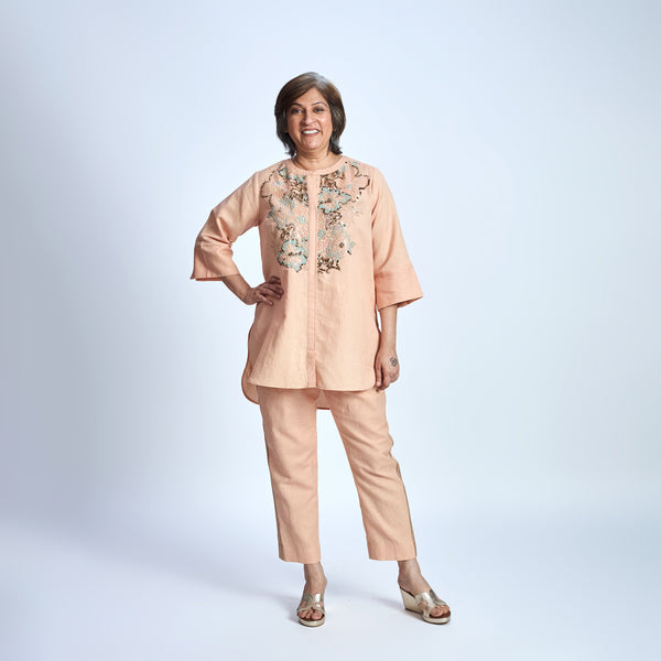 SAHAR SIMI Sequin Embroidery Set - Rose Sand