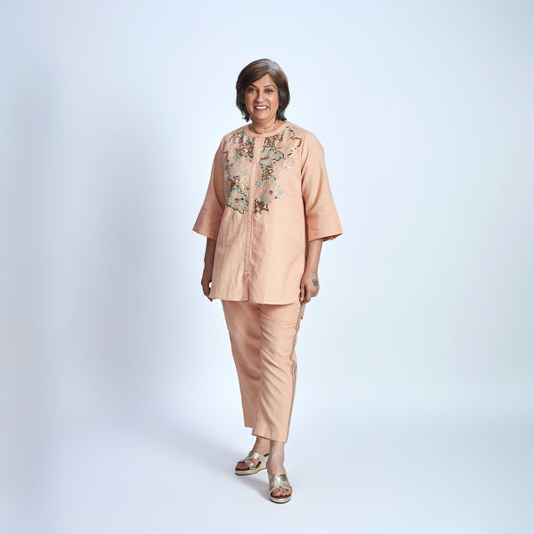 SAHAR SIMI Sequin Embroidery Set - Rose Sand