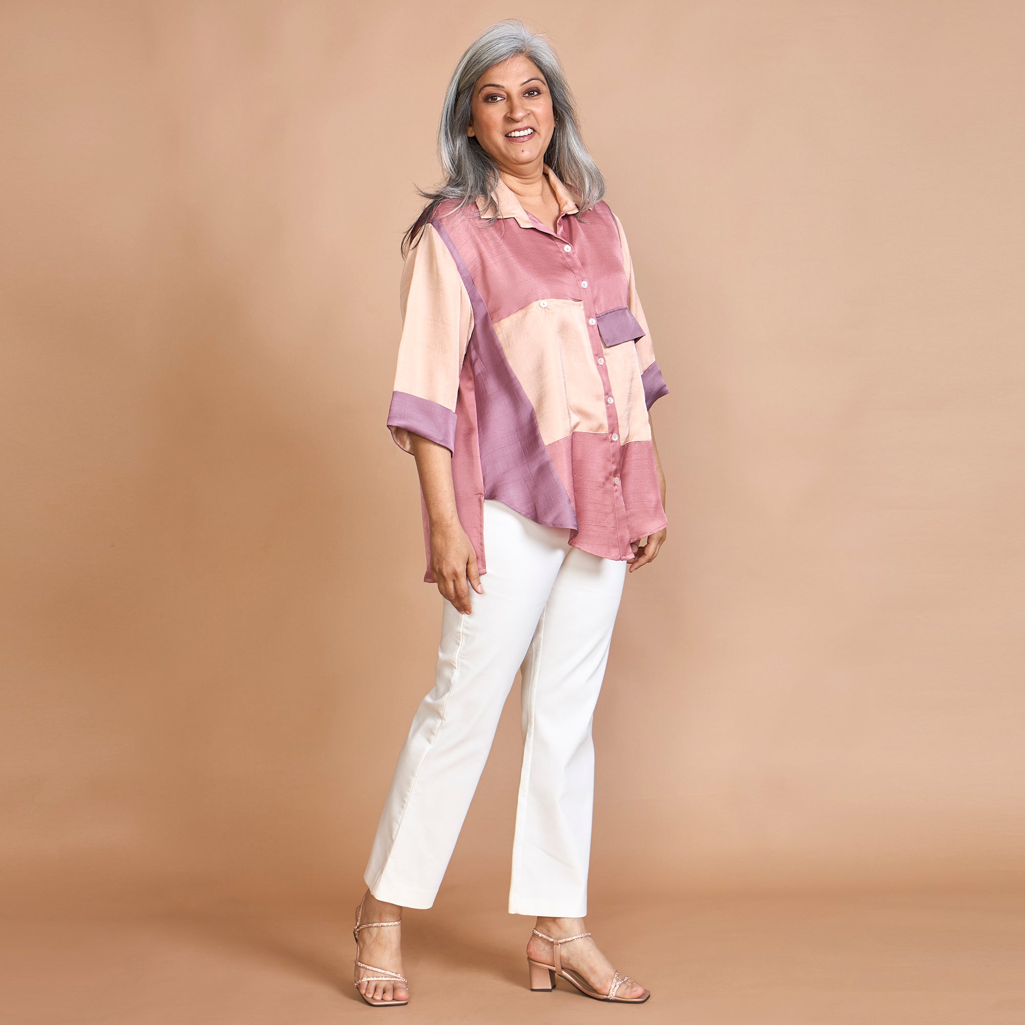 SHIREEN Pocket Shirt - ROSE GARDEN Combination