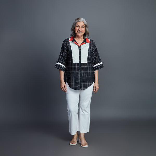 SHIREEN Shirt - Black Ivory