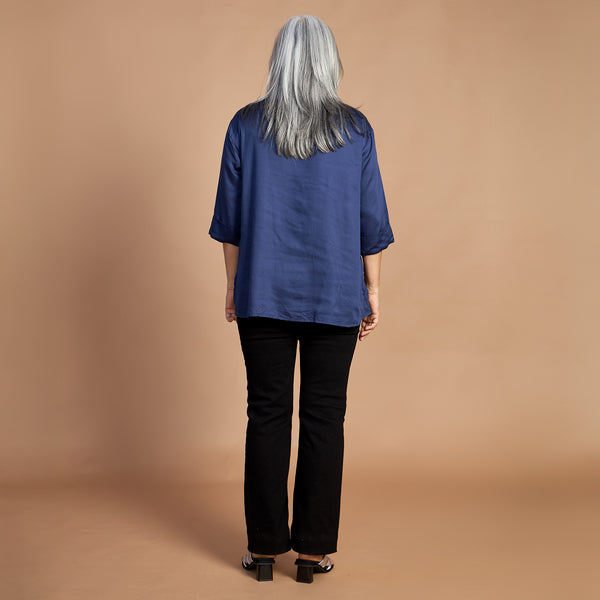 SHIREEN Shirt - Navy Blue