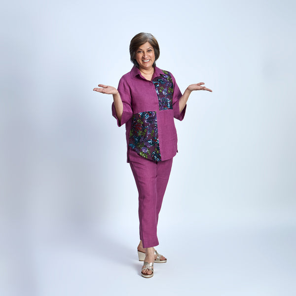 SHIREEN SIMI Sequin Embroidery Set - Jamun